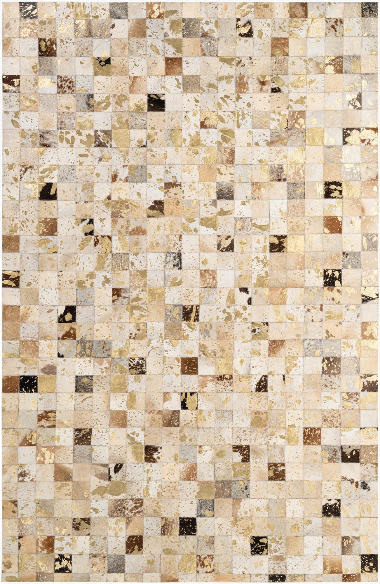 5' 2 x 8' Cowhide - Patchwork Rug