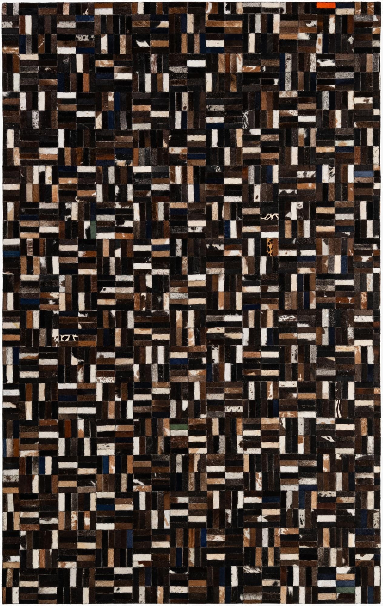 5' 1 x 8' Cowhide - Patchwork Rug
