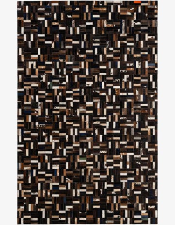 5' 1 x 8' Cowhide - Patchwork Rug