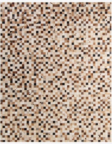 7' 11 x 9' 11 Cowhide - Patchwork Rug