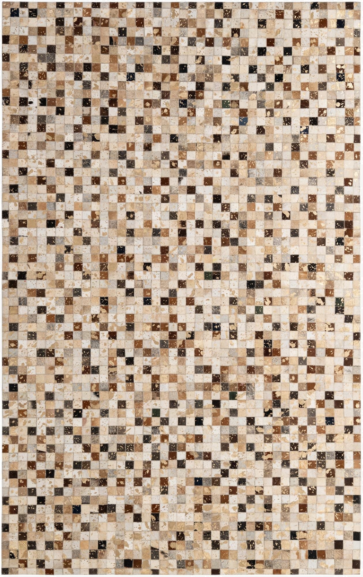 5' 1 x 8' 1 Cowhide - Patchwork Rug