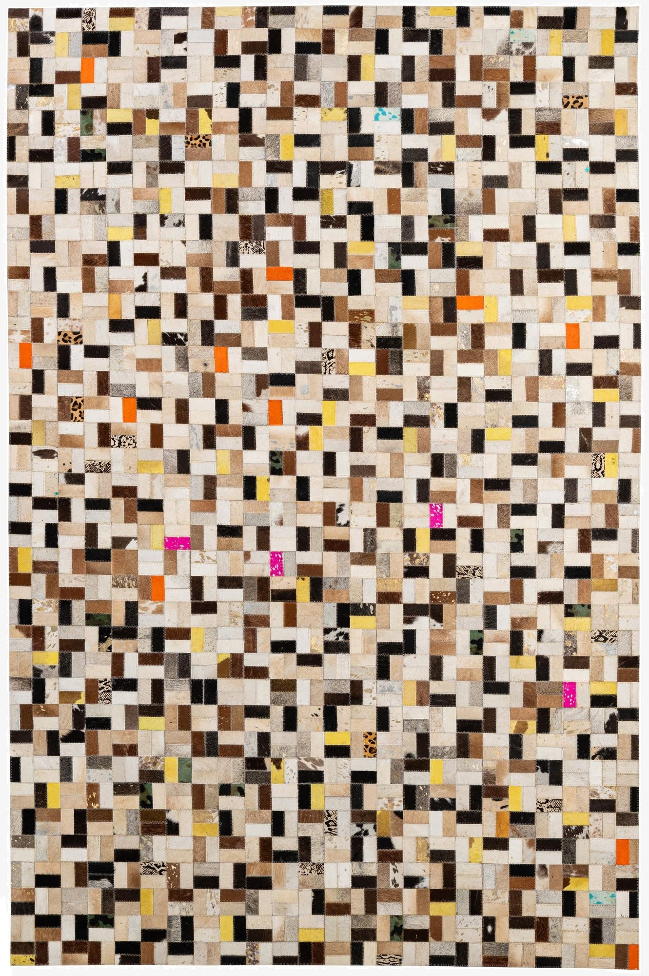 5' 3 x 8' Cowhide - Patchwork Rug