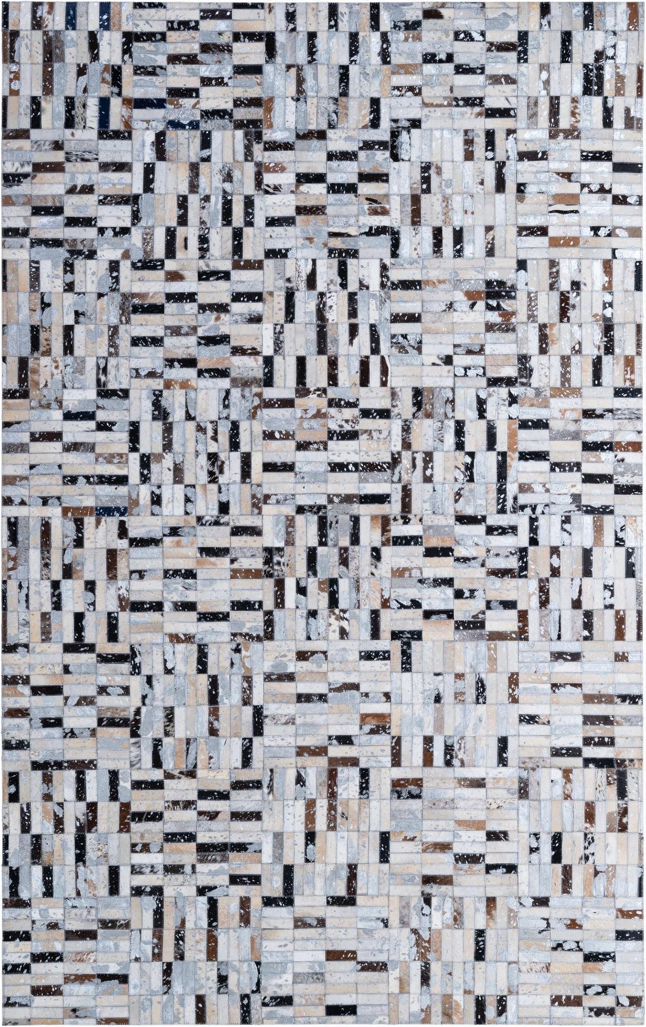 5' 1 x 7' 11 Cowhide - Patchwork Rug