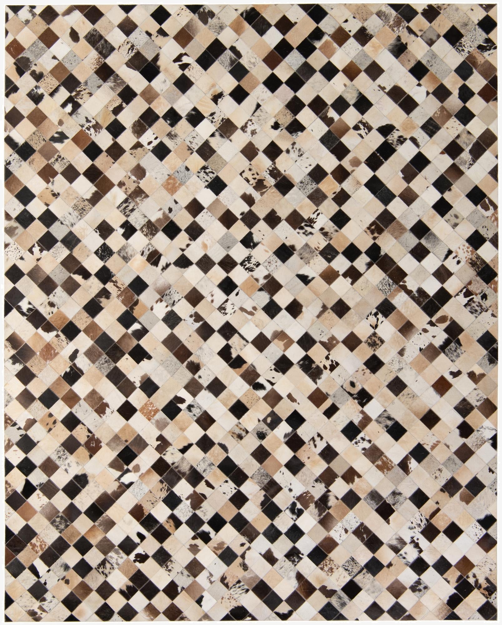 8' x 9' 11 Cowhide - Patchwork Rug