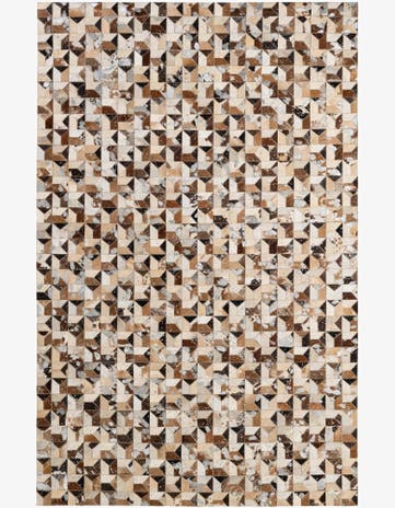 5' 1 x 8' Cowhide - Patchwork Rug