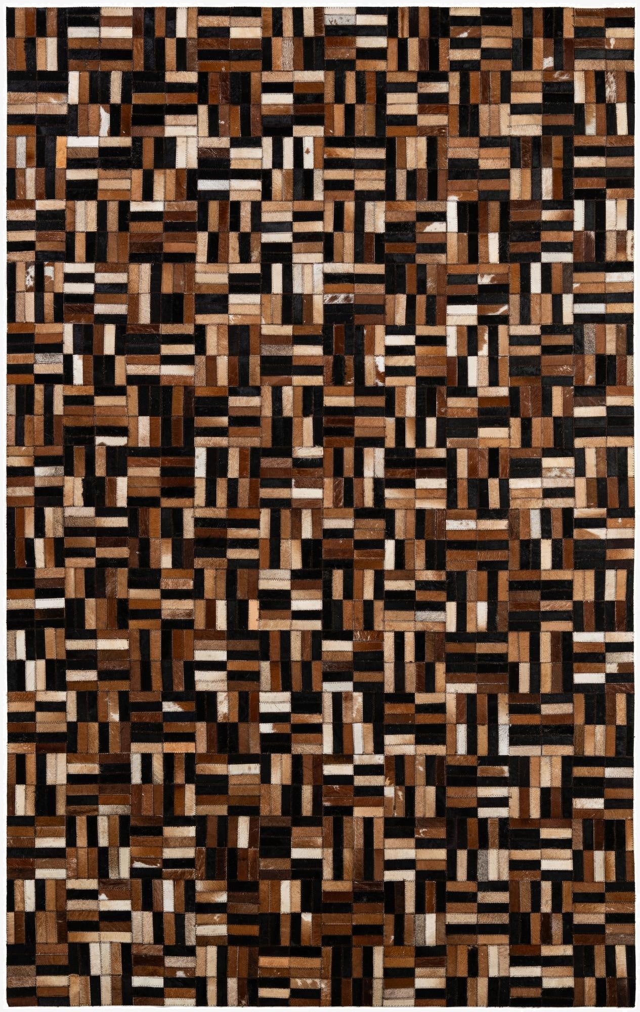 5' x 7' 11 Cowhide - Patchwork Rug