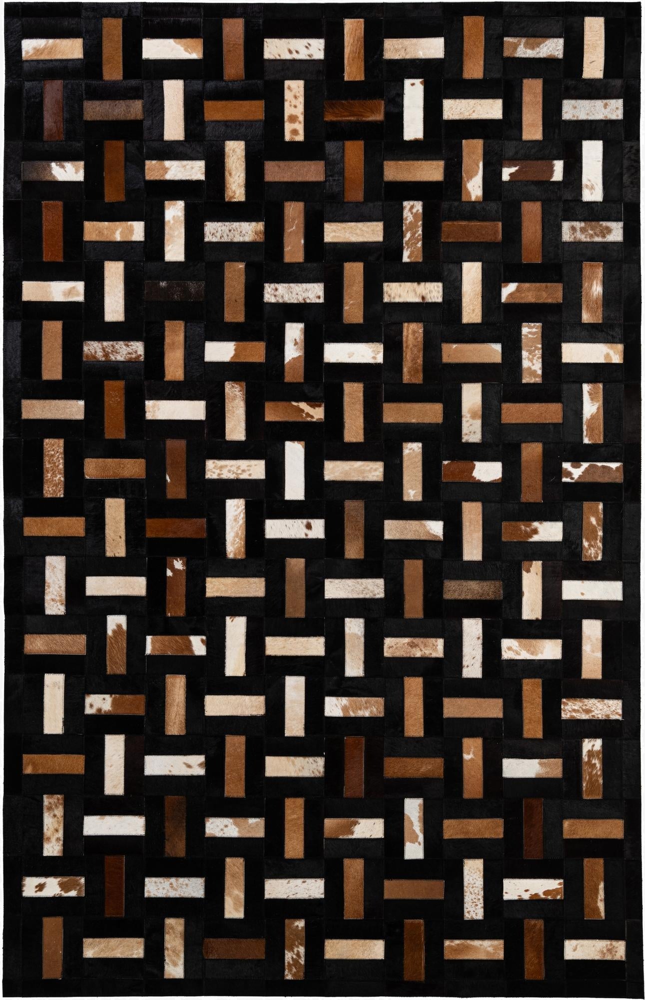 5' 3 x 8' 1 Cowhide - Patchwork Rug