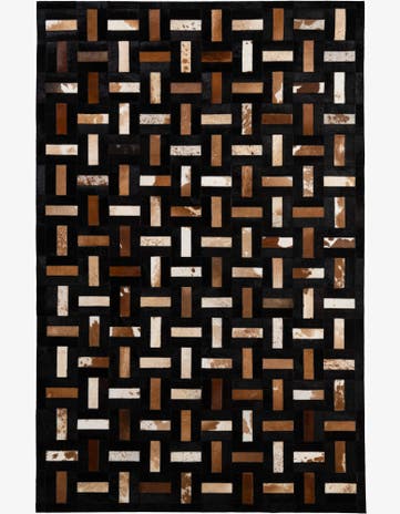 5' 3 x 8' 1 Cowhide - Patchwork Rug