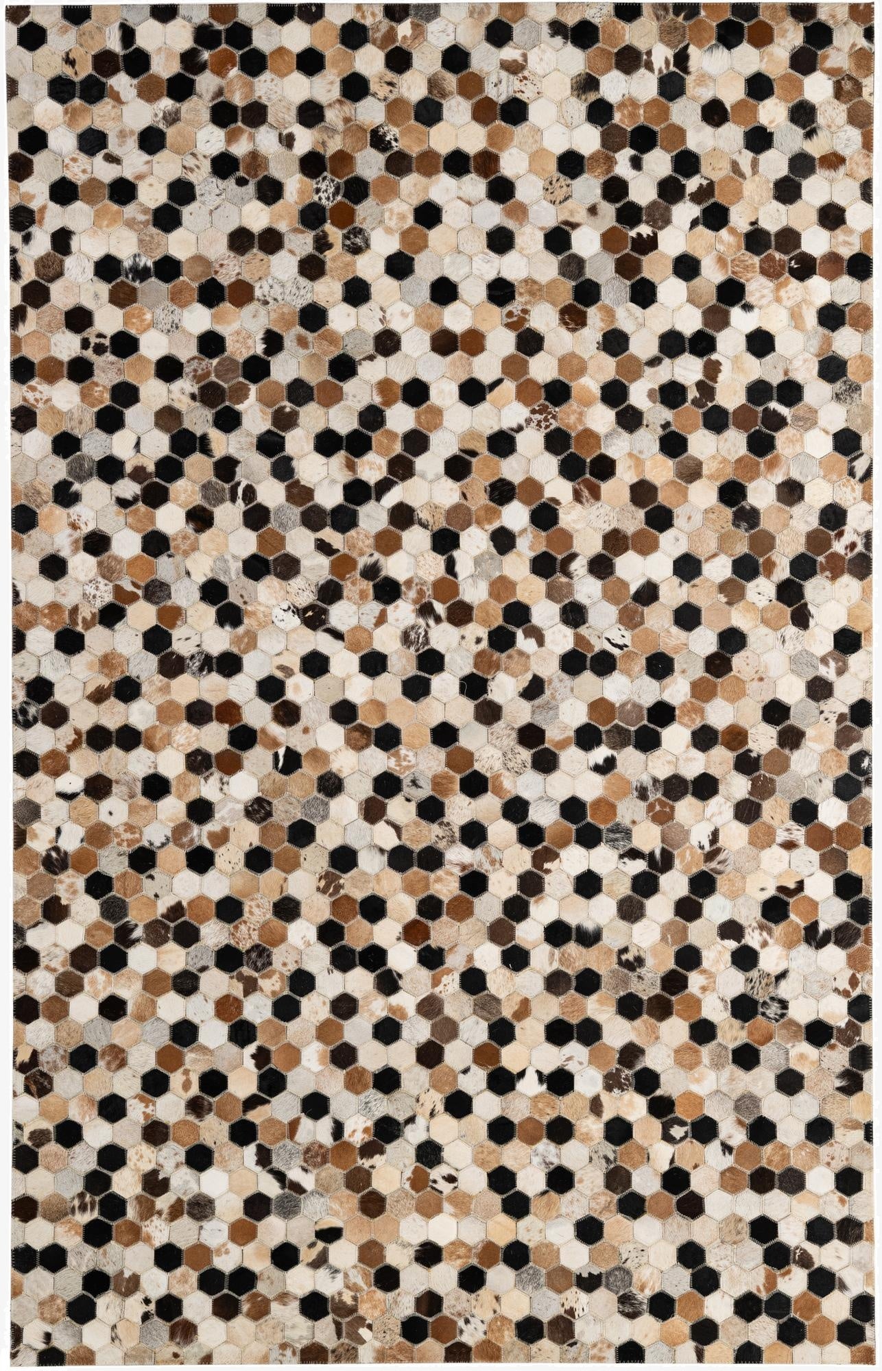 5' 1 x 7' 11 Cowhide - Patchwork Rug