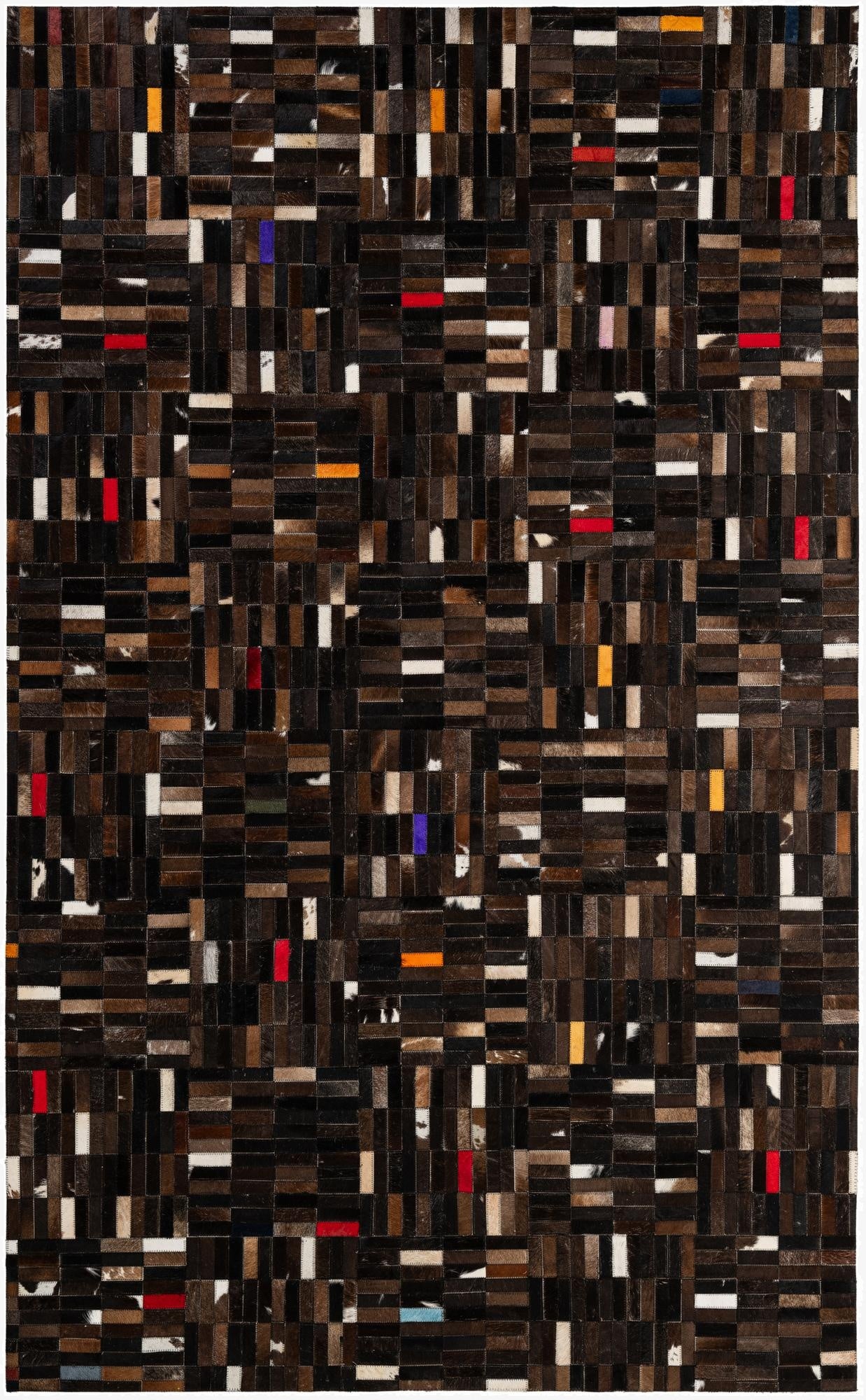 5' 1 x 8' 1 Cowhide - Patchwork Rug