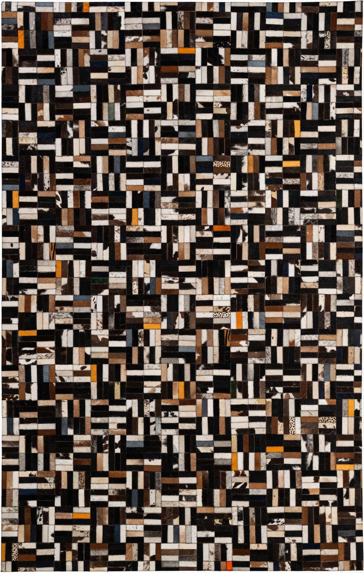 5' 2 x 8' Cowhide - Patchwork Rug