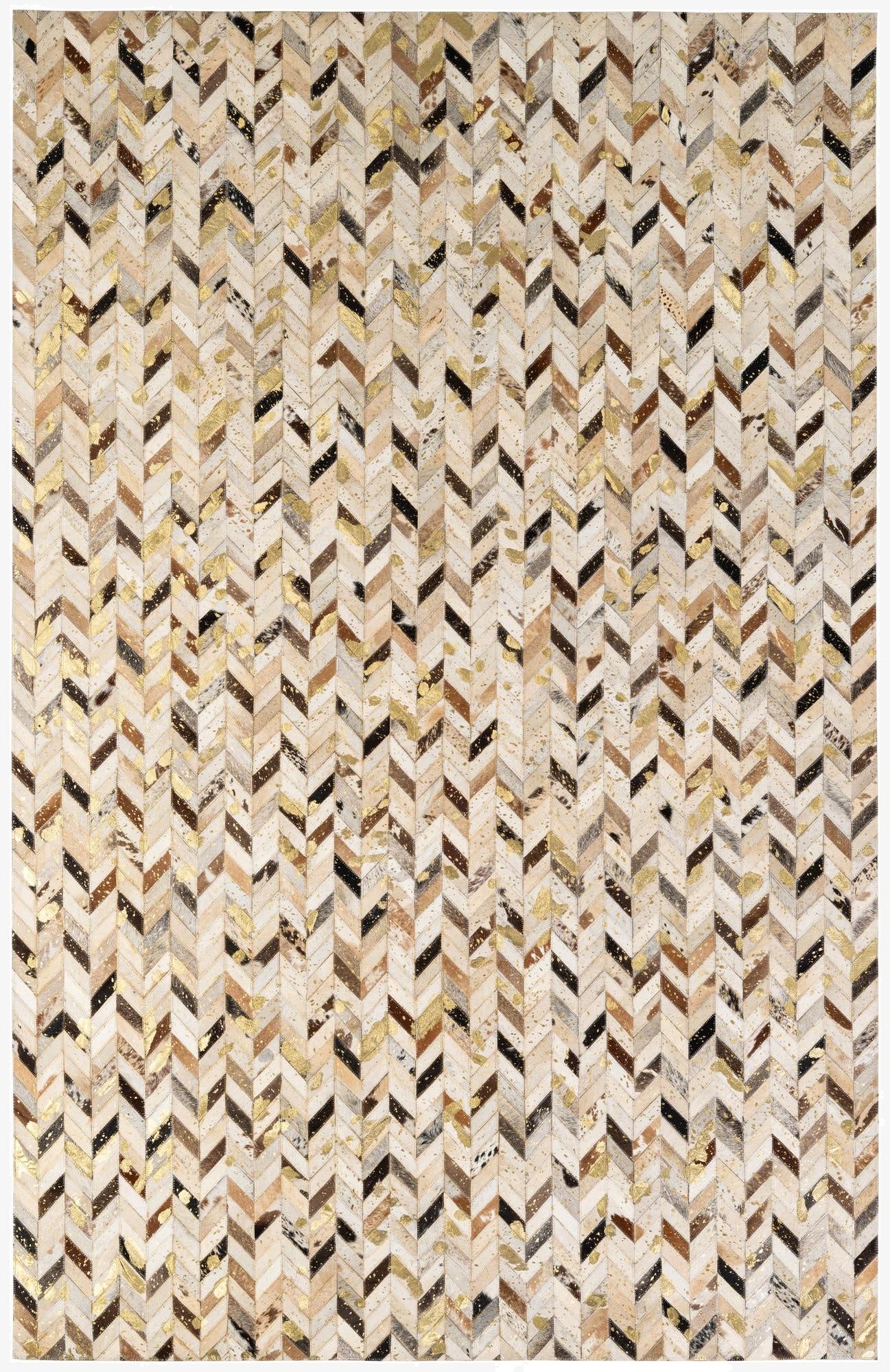5' 2 x 7' 11 Cowhide - Patchwork Rug