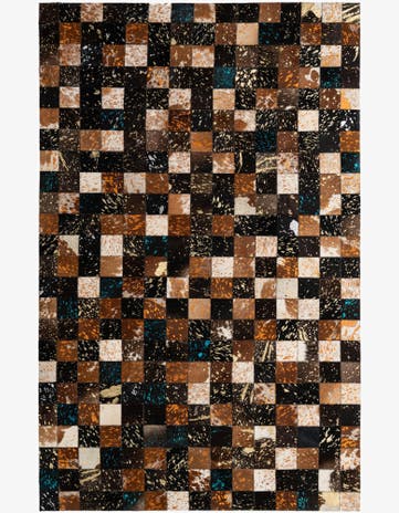 4' 11 x 7' 10 Cowhide - Patchwork Rug