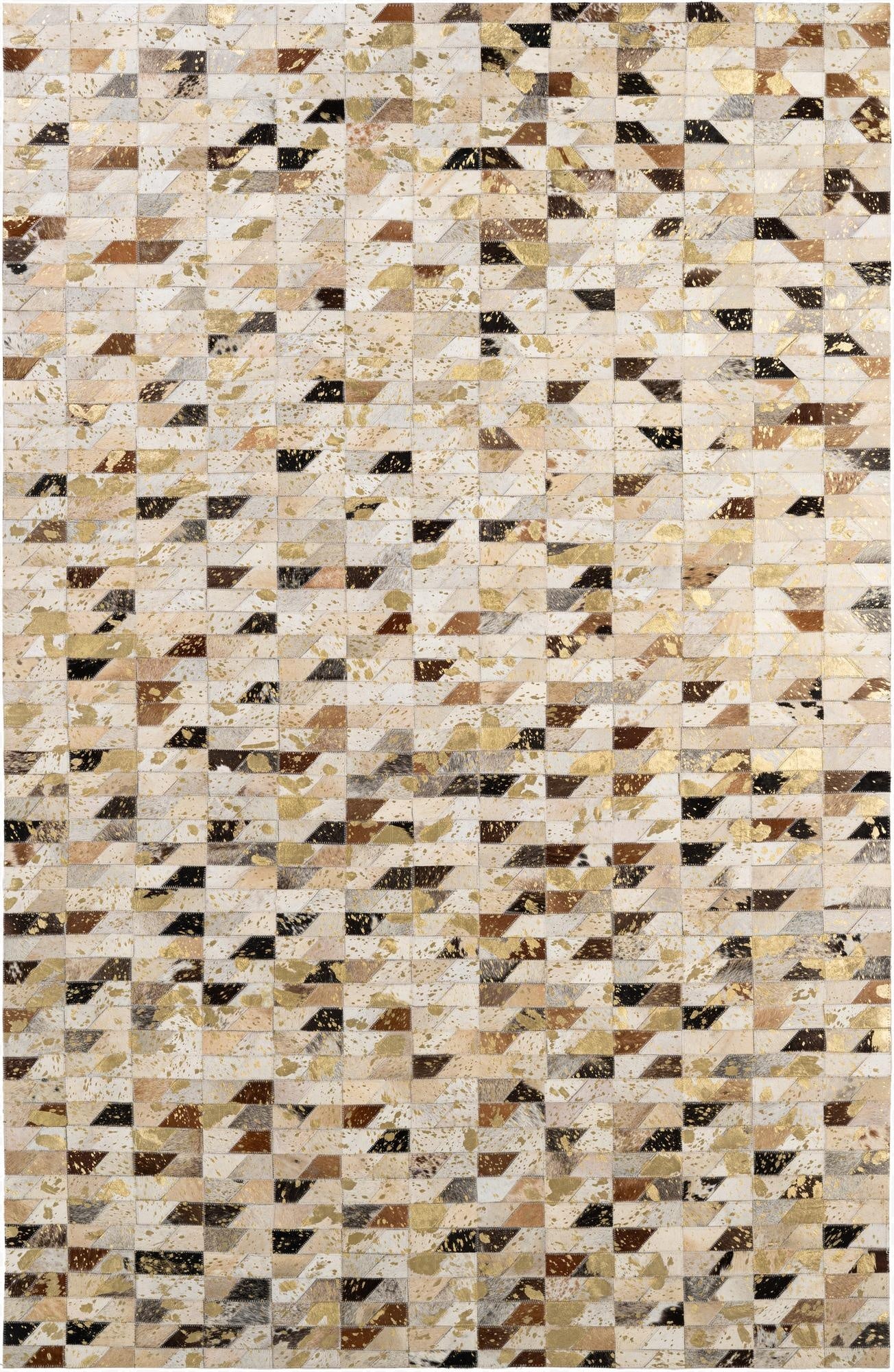 5' 2 x 7' 11 Cowhide - Patchwork Rug