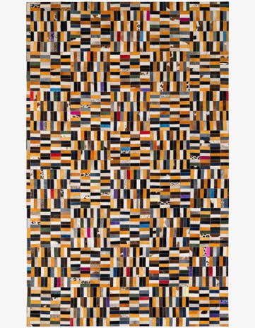 5' 1 x 8' 1 Cowhide - Patchwork Rug