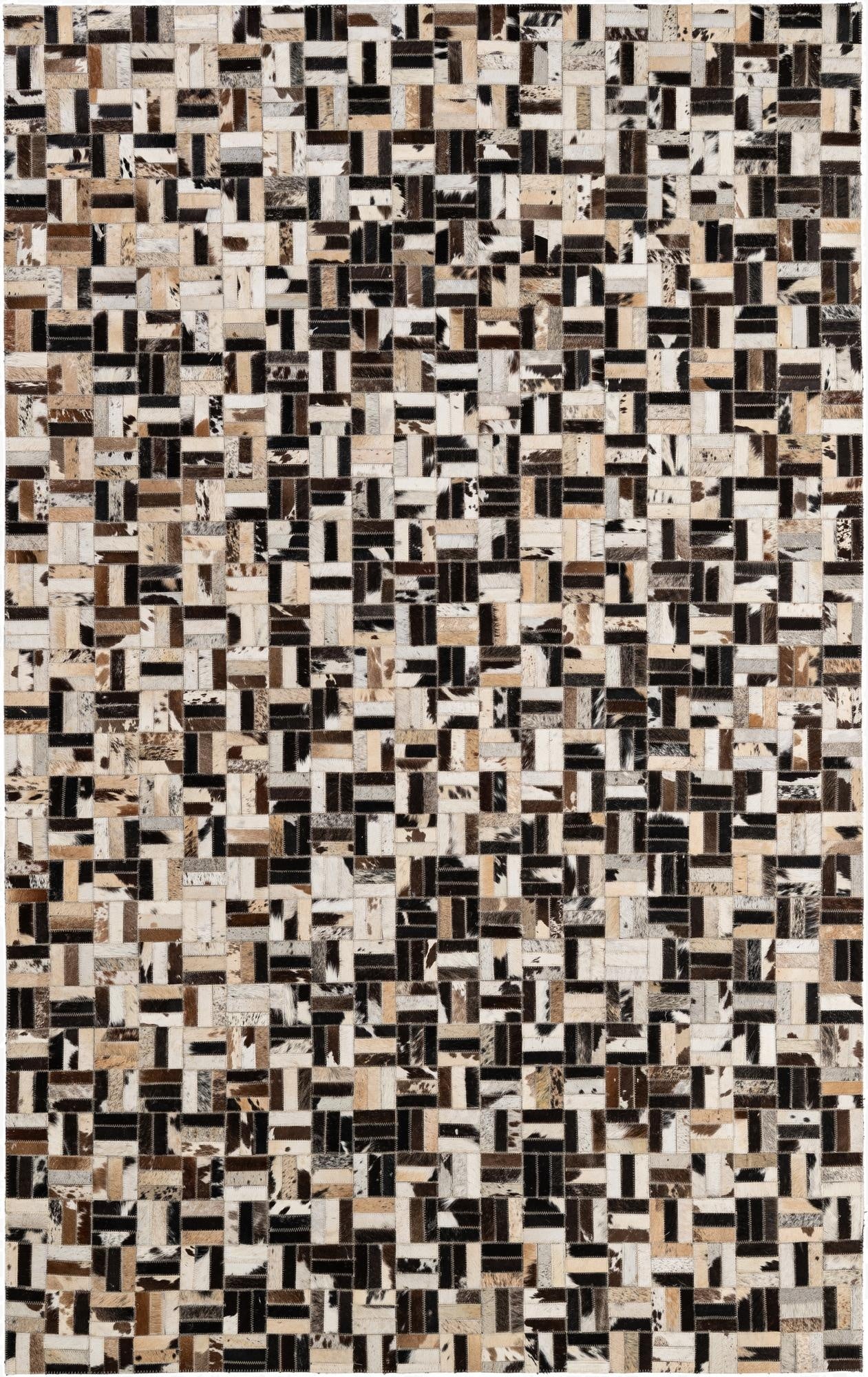 5' x 7' 11 Cowhide - Patchwork Rug