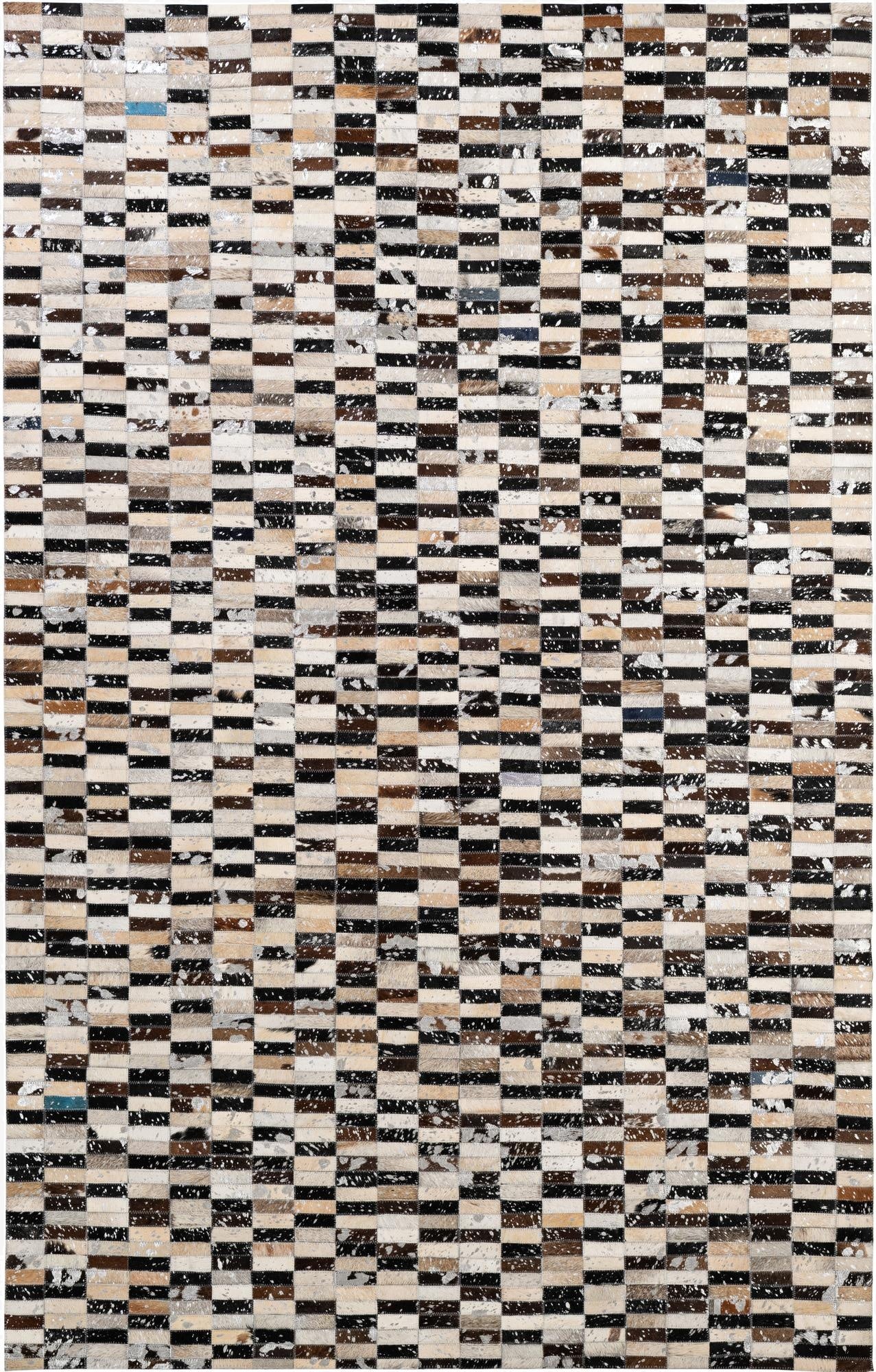 5' 3 x 8' 1 Cowhide - Patchwork Rug