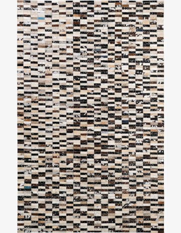 5' 3 x 8' 1 Cowhide - Patchwork Rug