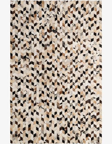 5' 1 x 7' 10 Cowhide - Patchwork Rug