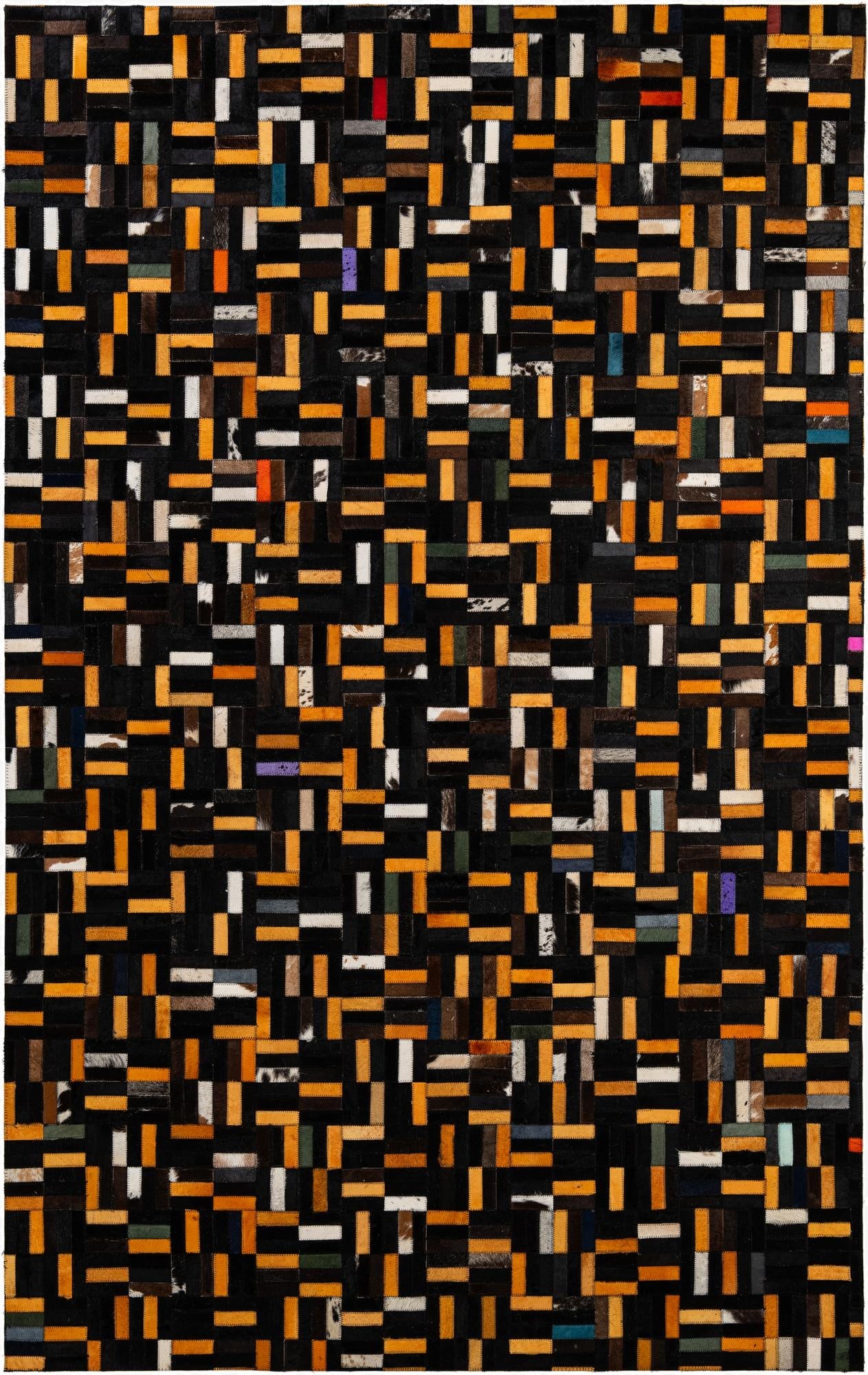 5' 1 x 8' Cowhide - Patchwork Rug