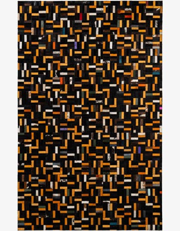 5' 1 x 8' Cowhide - Patchwork Rug