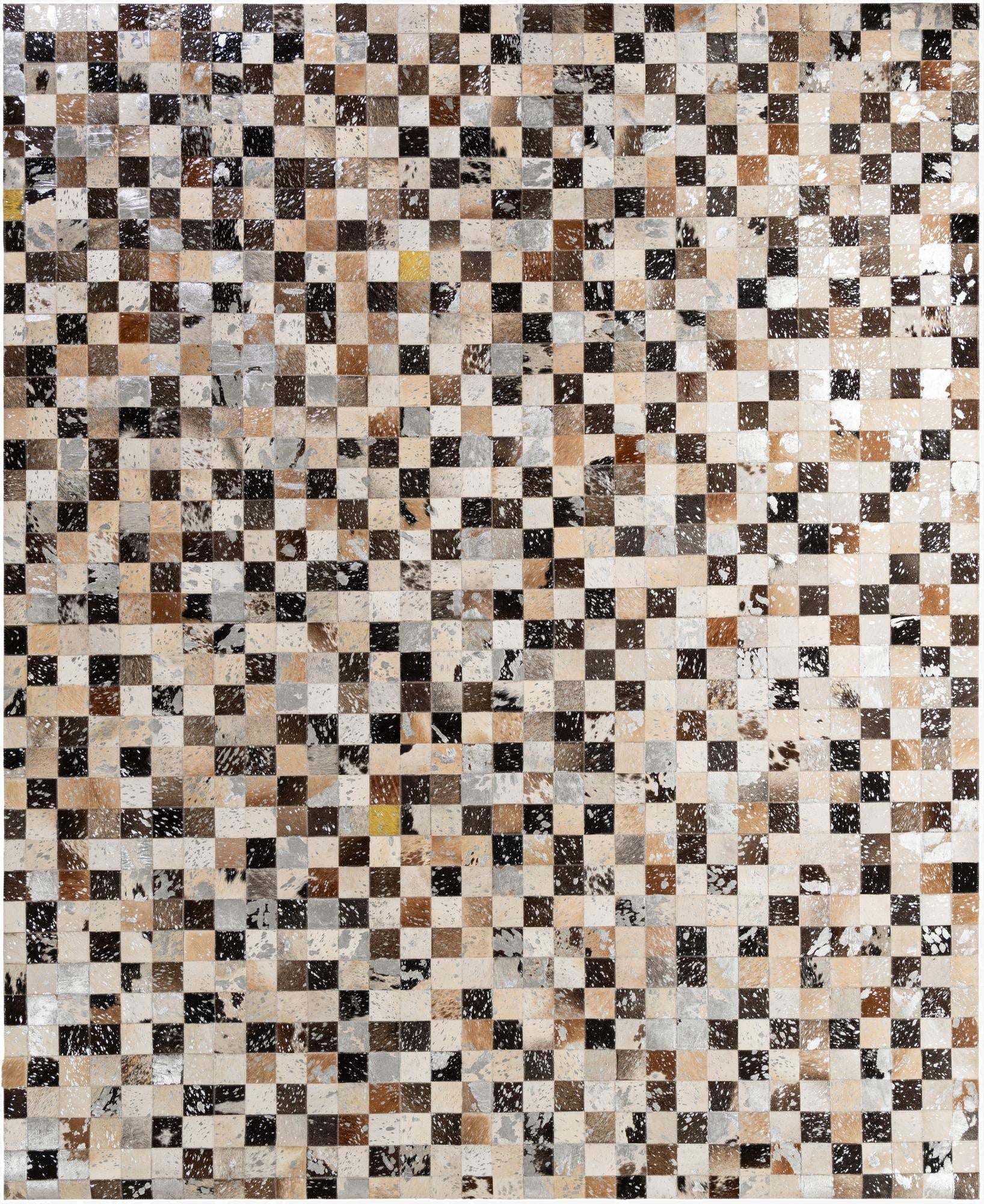 8' 1 x 9' 9 Cowhide - Patchwork Rug