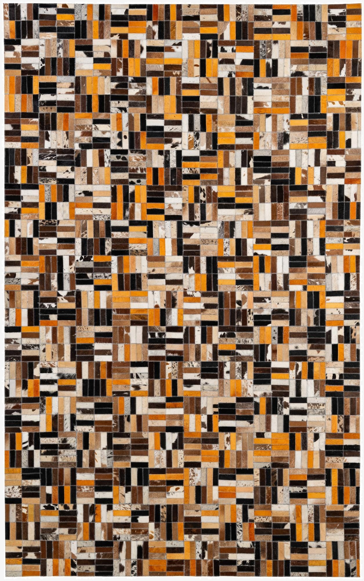 5' x 8' 1 Cowhide - Patchwork Rug