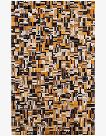 5' x 8' 1 Cowhide - Patchwork Rug