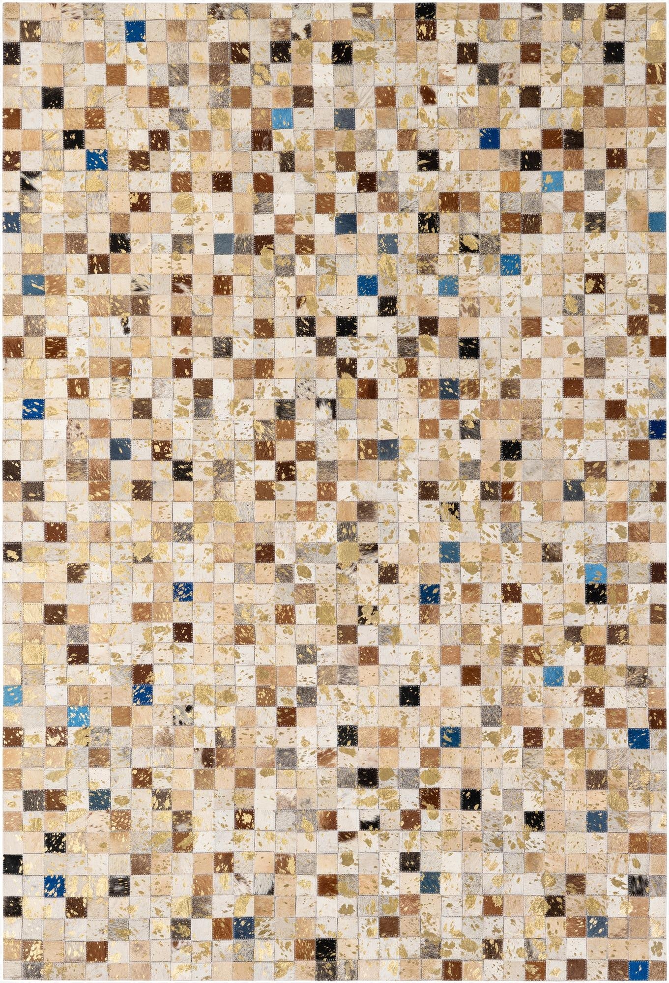 4' 1 x 6' Cowhide - Patchwork Rug