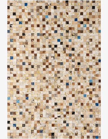 4' 1 x 6' Cowhide - Patchwork Rug