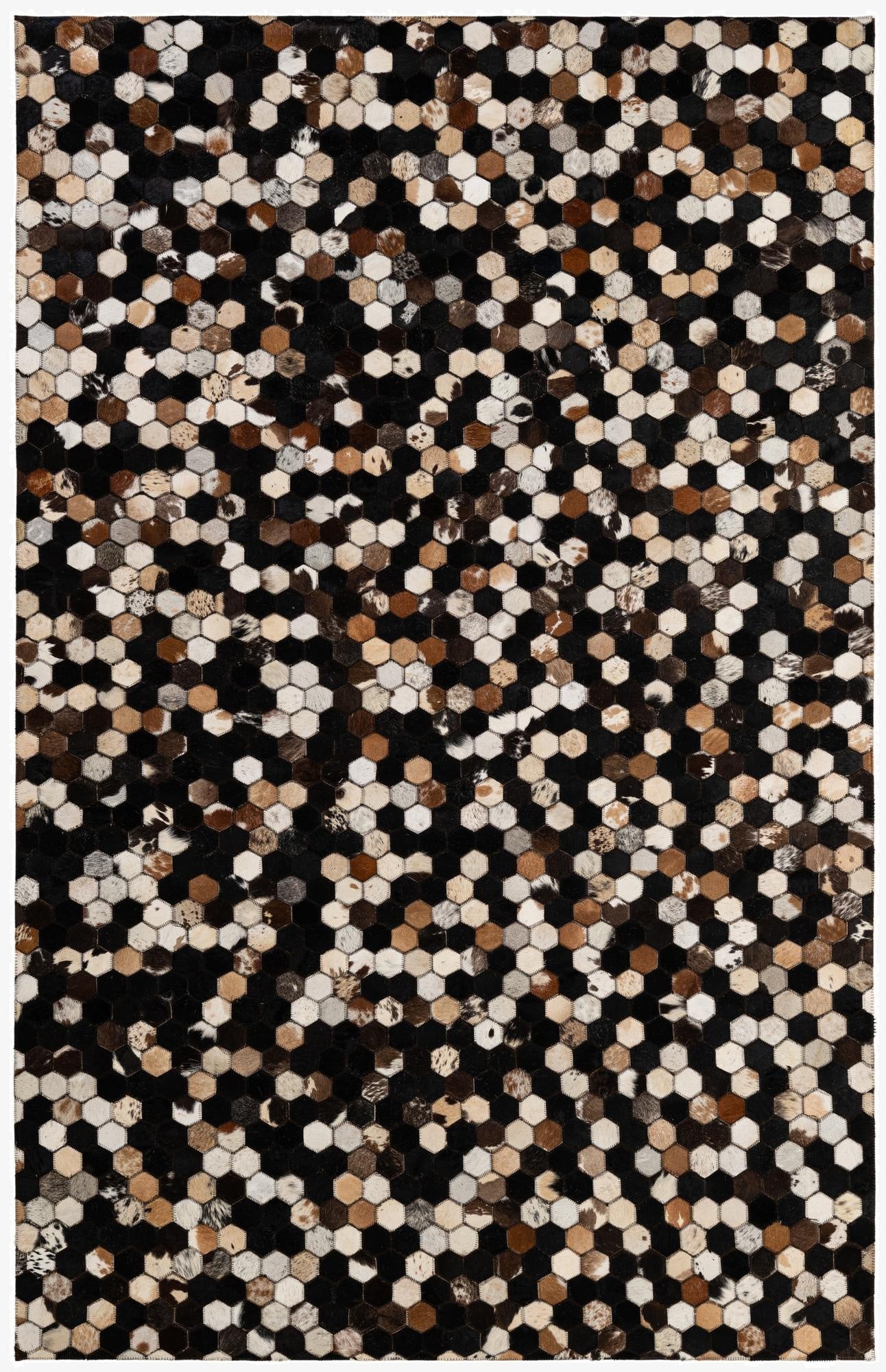 5' 2 x 8' Cowhide - Patchwork Rug