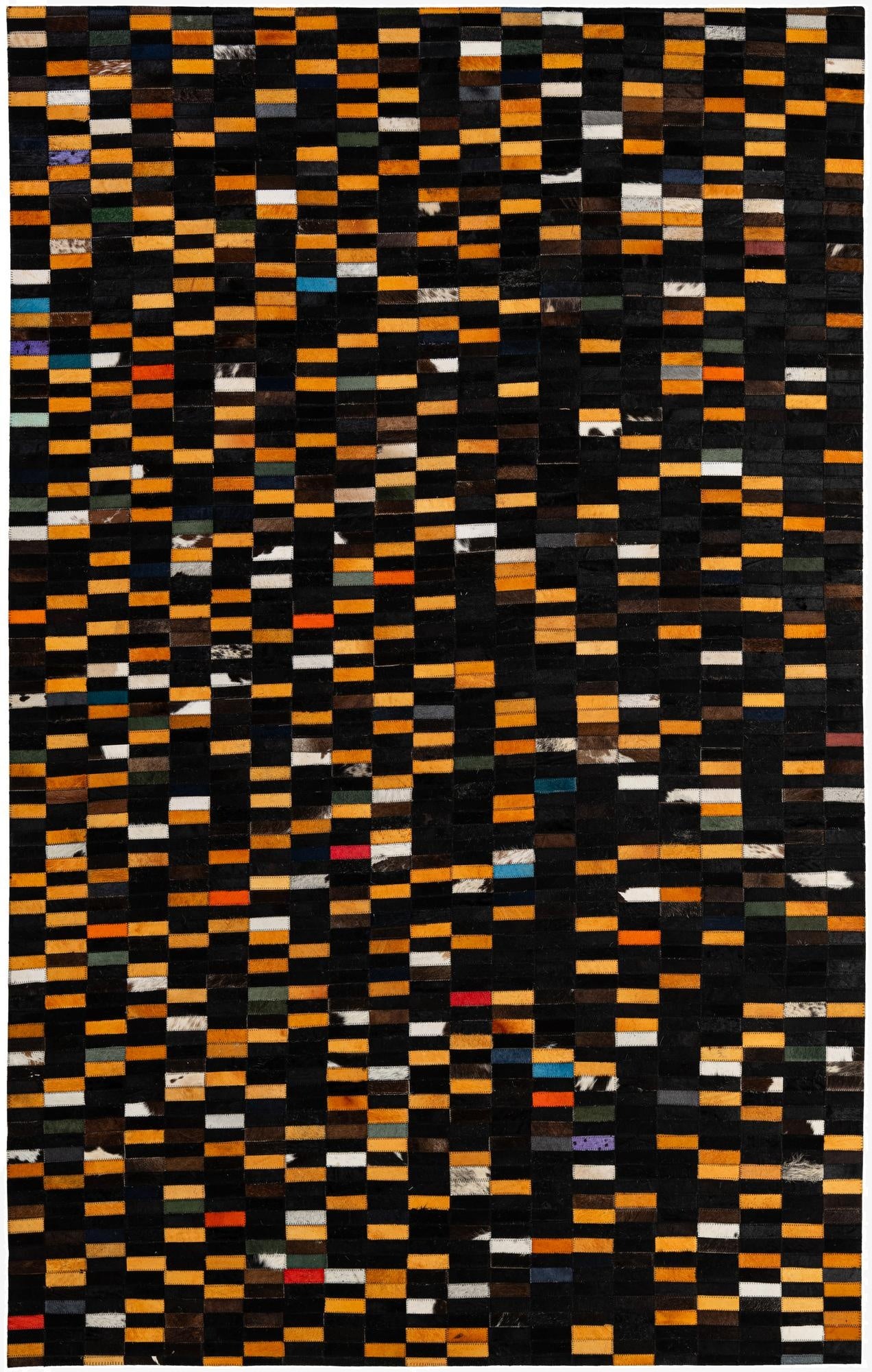 5' 2 x 7' 10 Cowhide - Patchwork Rug