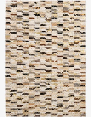 4' 2 x 5' 11 Cowhide - Patchwork Rug