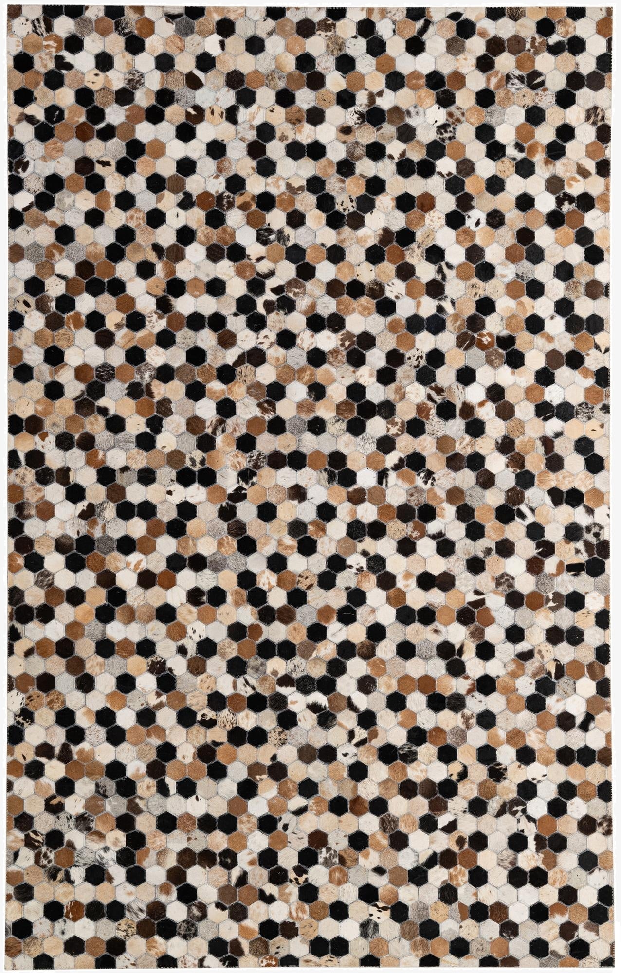 5' 1 x 8' Cowhide - Patchwork Rug