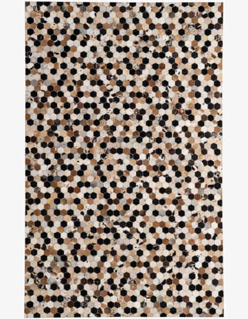 5' 1 x 8' Cowhide - Patchwork Rug