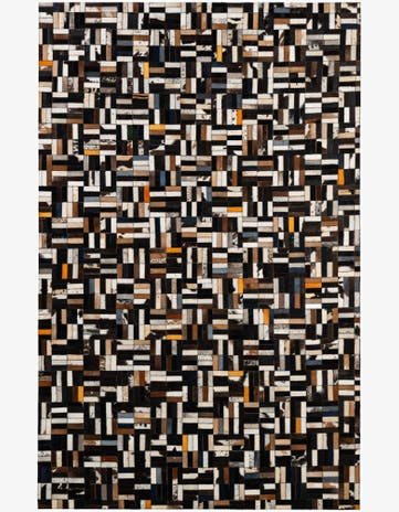 5' 1 x 8' 1 Cowhide - Patchwork Rug