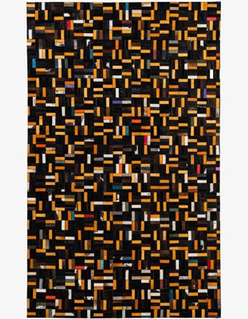 5' 1 x 8' 2 Cowhide - Patchwork Rug