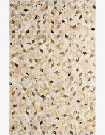 5' 3 x 8' 1 Cowhide - Patchwork Rug