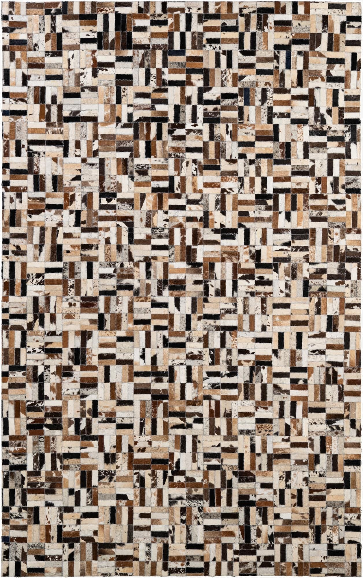 5' 1 x 8' Cowhide - Patchwork Rug