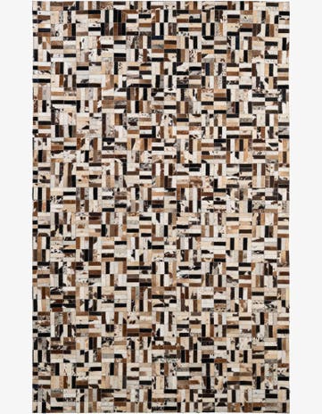 5' 1 x 8' Cowhide - Patchwork Rug