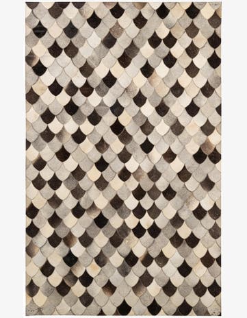 5' 1 x 8' Cowhide - Patchwork Rug