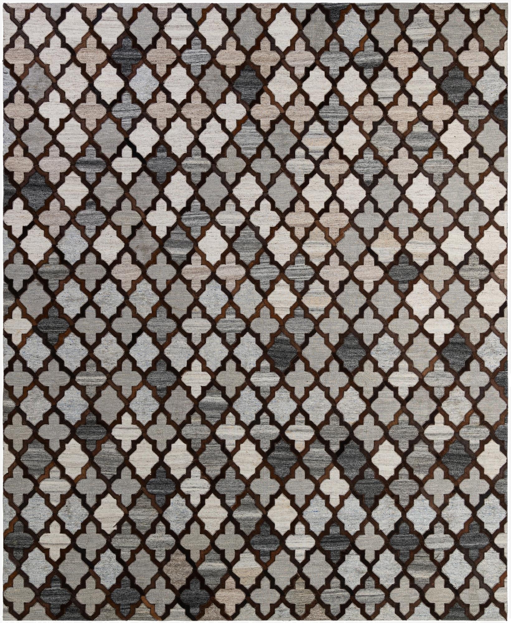 8' 1 x 9' 10 Cowhide - Patchwork Rug