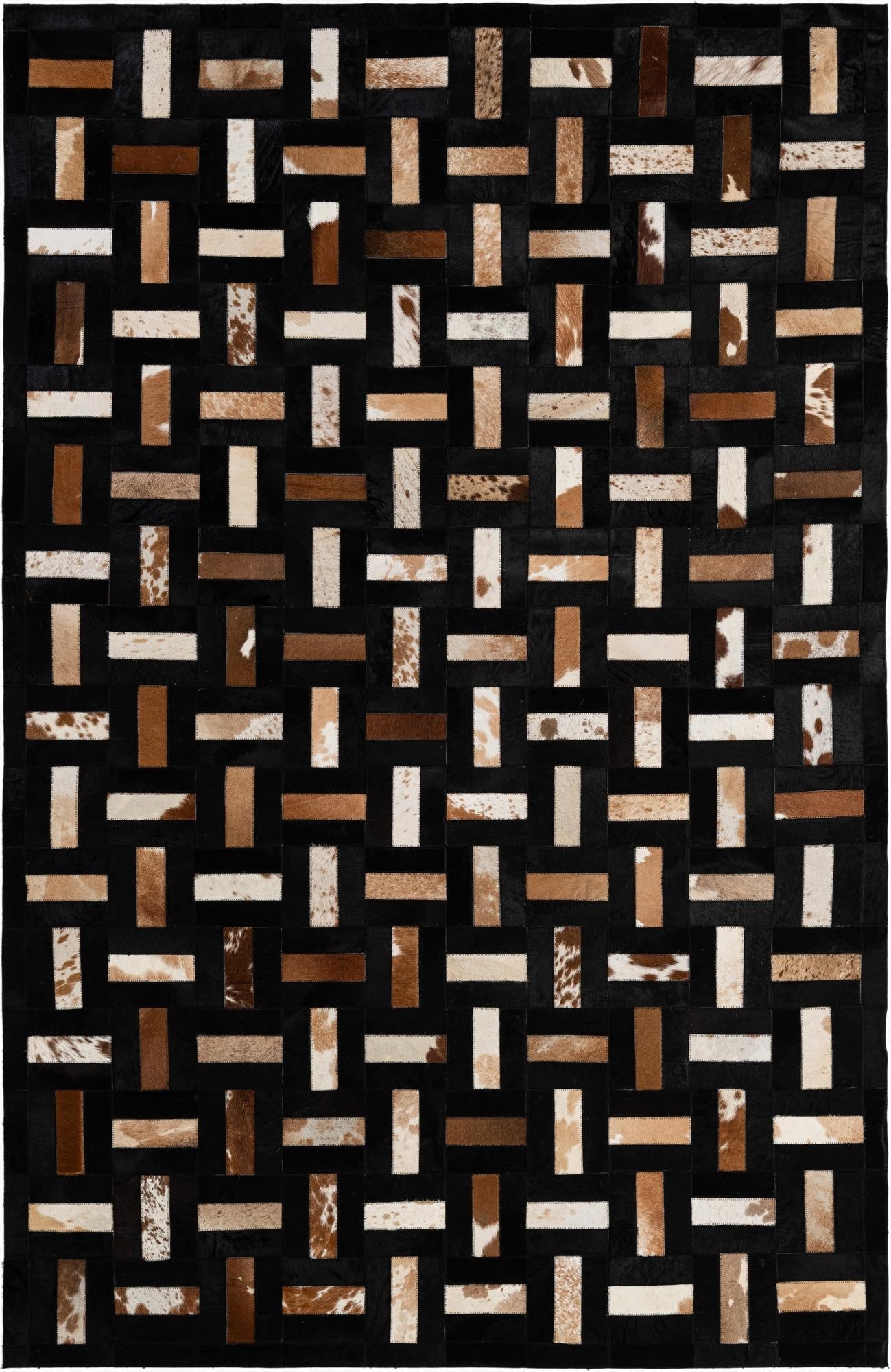 5' 3 x 8' 1 Cowhide - Patchwork Rug