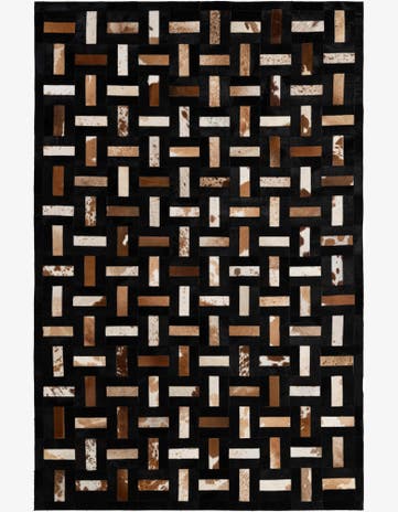 5' 3 x 8' 1 Cowhide - Patchwork Rug