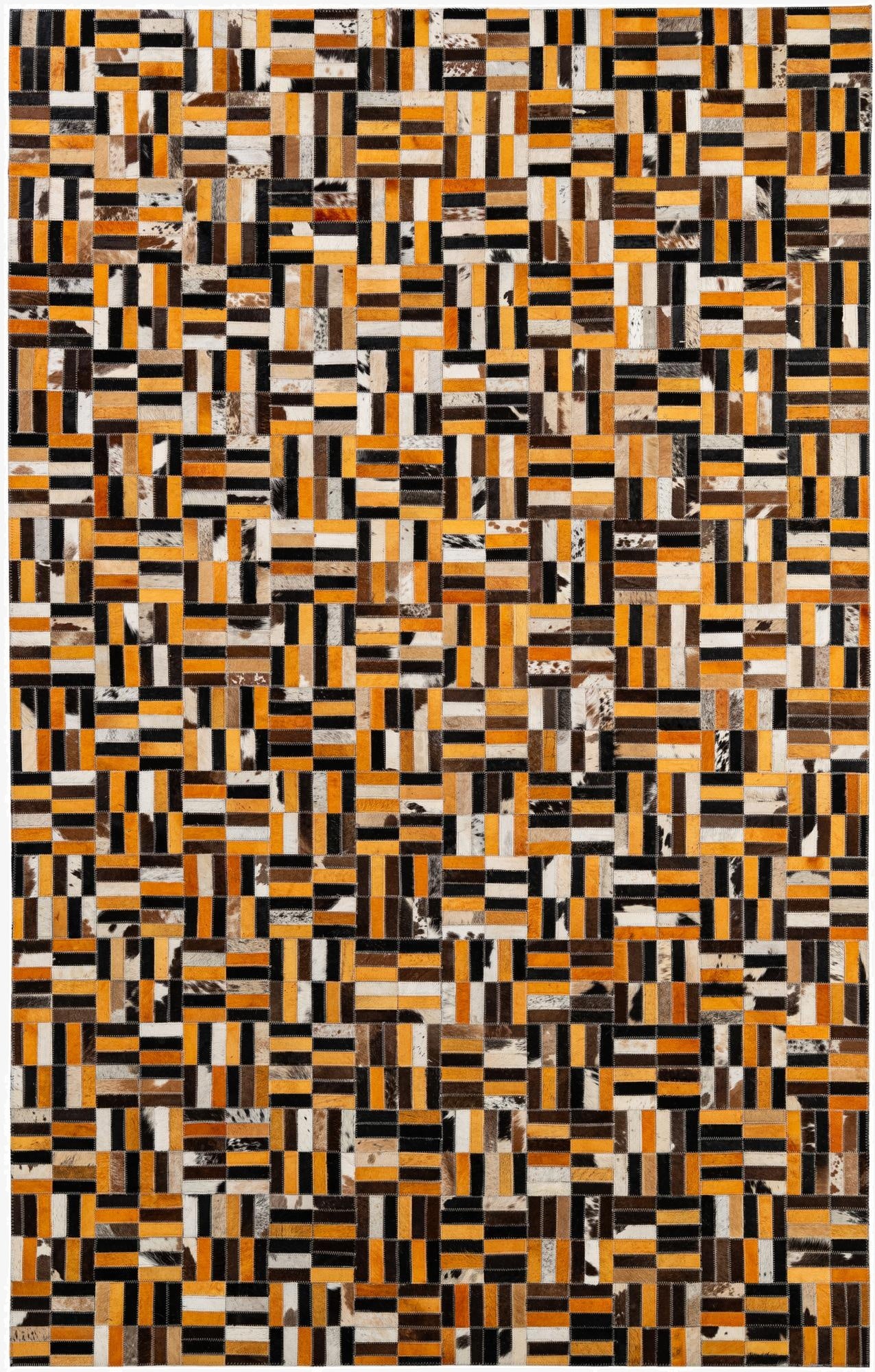 4' 11 x 7' 10 Cowhide - Patchwork Rug