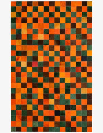 4' 11 x 7' 9 Cowhide - Patchwork Rug