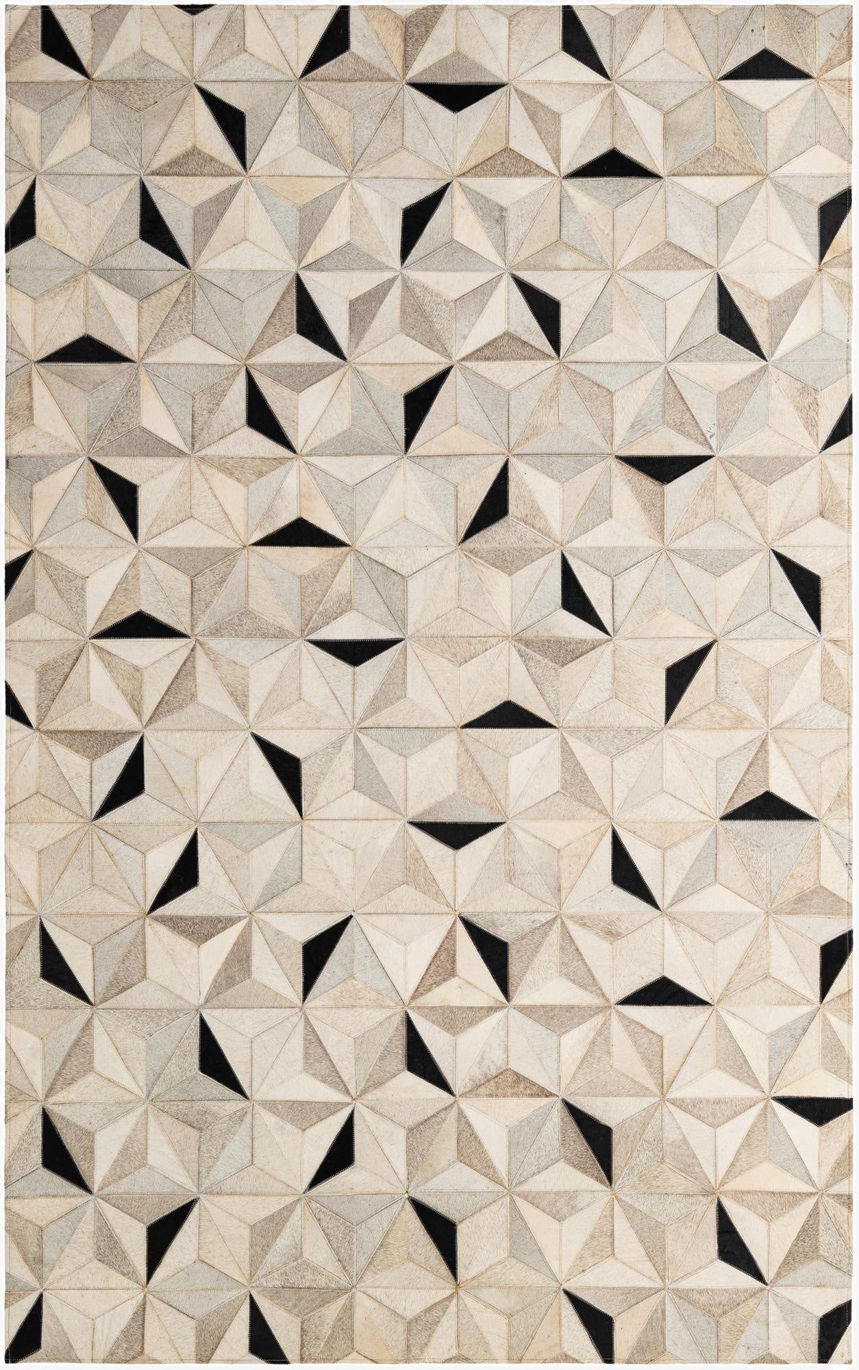 5' 2 x 8' 1 Cowhide - Patchwork Rug