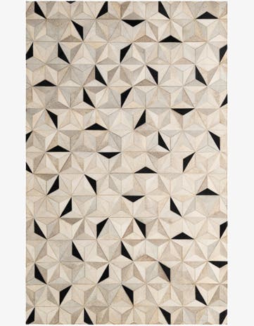 5' 2 x 8' 1 Cowhide - Patchwork Rug