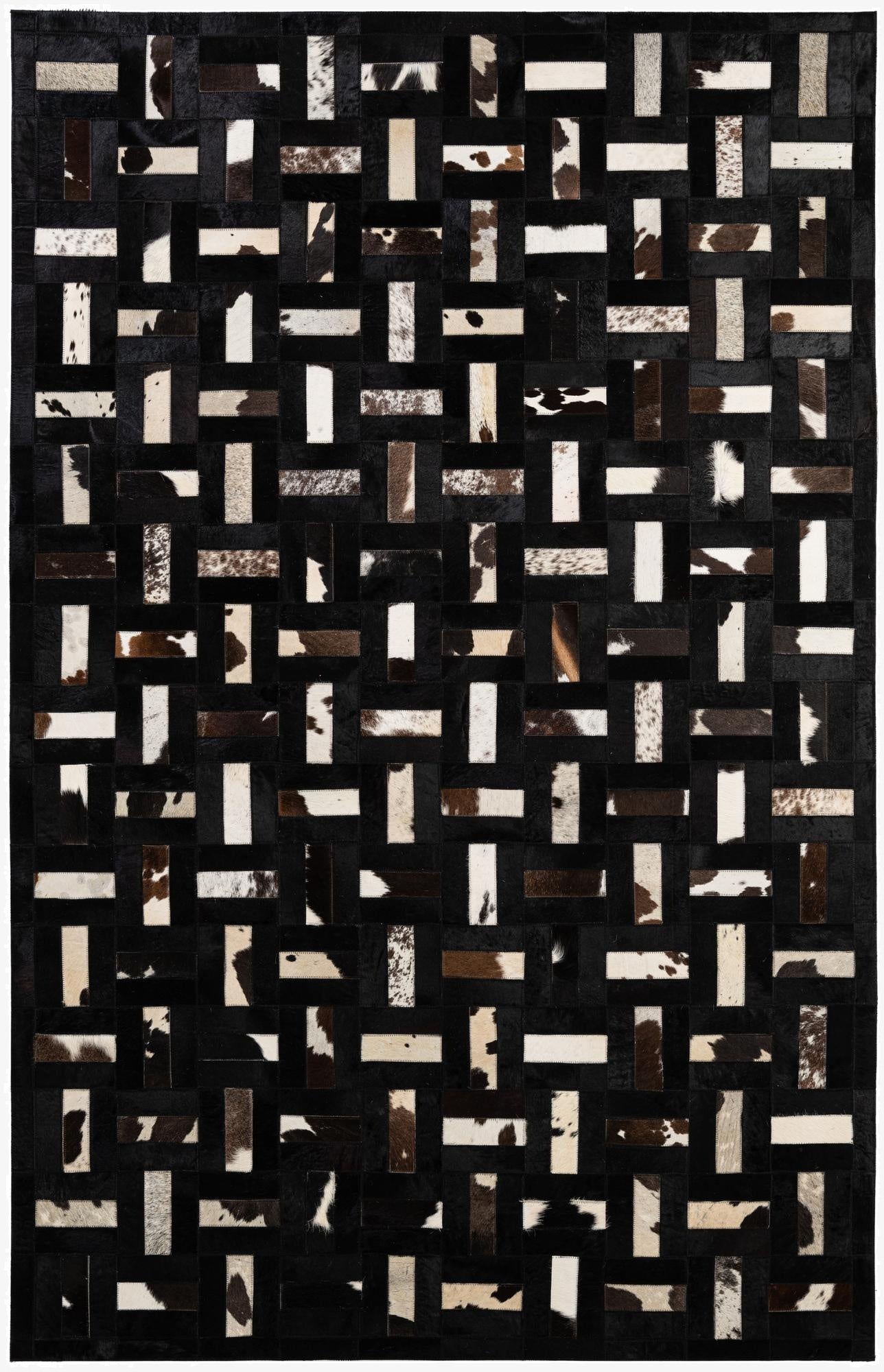 5' 4 x 8' 2 Cowhide - Patchwork Rug