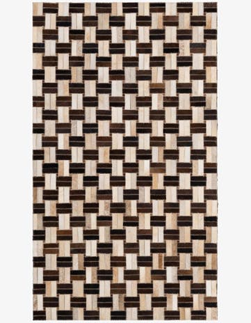 2' 11 x 4' 11 Cowhide - Patchwork Rug